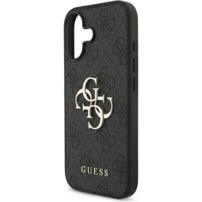 CG Mobile iPhone 17 GUESS 4G BIG LOGO Силиконов удароустойчив заден капак с кожен ефект за iPhone 17, BLACK GUHCP17S4GMGGR (GUHCP17S4GMGGR)