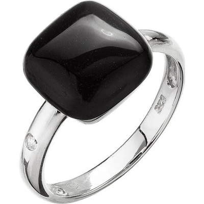 Evolution Group Stříbrný prsten s pravým onyxem 15032.3