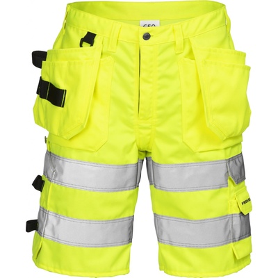 Fristads Výstražné krátke nohavice 2028 PLU Výstražná žltá