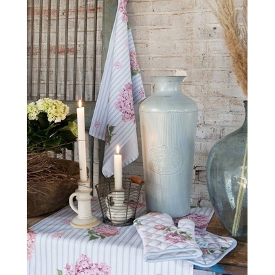 Béžový porcelánový svícen na úzkou svíčku Chrie - Ø 9*10 cm - Clayre & Eef