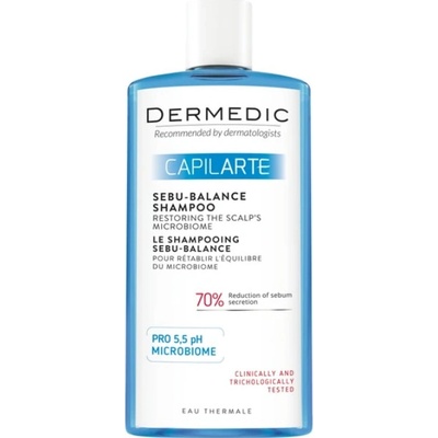 Dermedic Capilarte šampon pro mastné vlasy obnovující mikrobiom pokožky 300 ml
