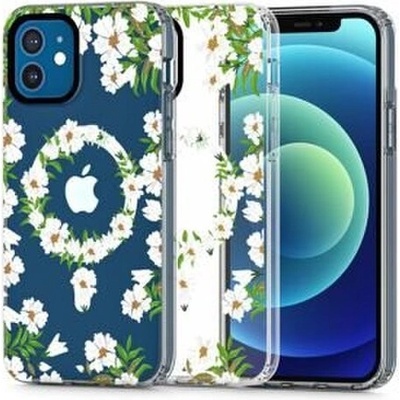 Púzdro Tech-Protect Magsafe iPhone 12/12 Pro, kvety - čiré