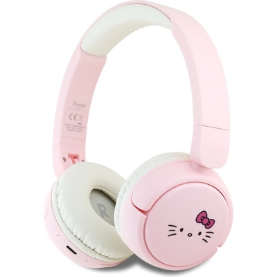 HelloKitty Bluetooth sluchátka s logem Hello Kitty růžová
