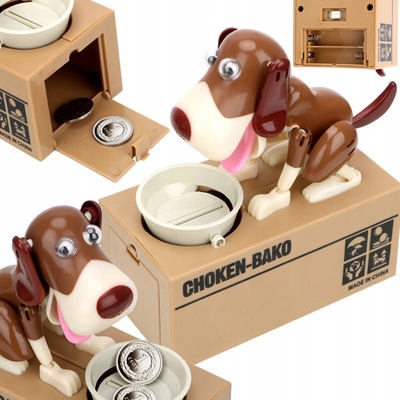 Interaktívna pokladnička PSík žerie mince ZA1868