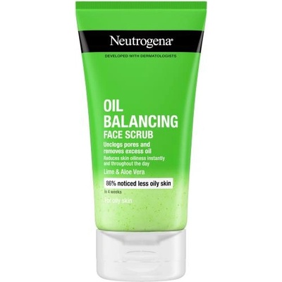Neutrogena Oil Balancing Face Scrub освежаващ пилинг за лице 150 ml унисекс