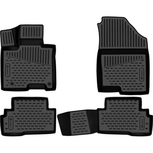 LEMENT Element 3D rubber floor mats suitable for Hyundai Tucson (Hybrid! ) | Mk4 IV | Year of construction 2023-> | 100% custom-fit all-weather floor mats made of TPE, high edge, waterproof, non-slip, odorle