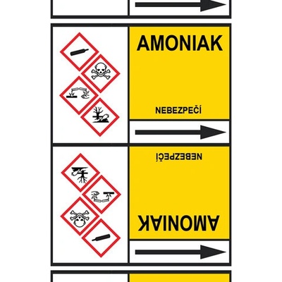 Značení potrubí, amoniak PZ 007338 – Zbozi.Blesk.cz