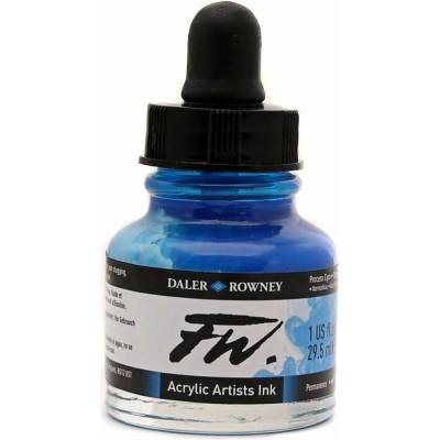 Daler-Rowney FW artist akrylový tuš 29,5 ml cyan
