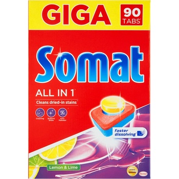 Somat All in 1 Lemon & Lime tablety do myčky 90 ks