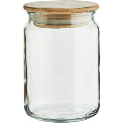 Madam Stoltz Skleněná dóza Wooden Lid 650 ml