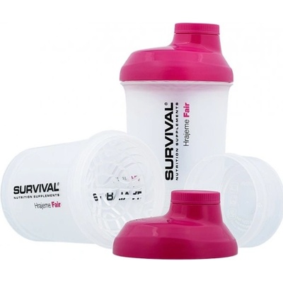 Survival šejkr se zásobníkem (růžový) 300 ml