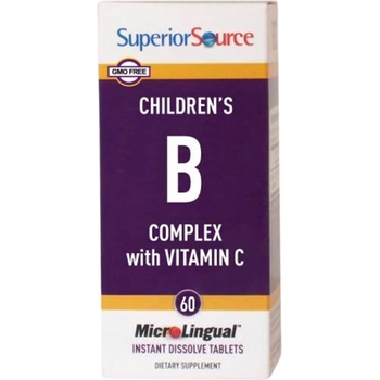 SuperiorSource Children's B-Complex With Vitamin C [60 Подезични таблетки ]