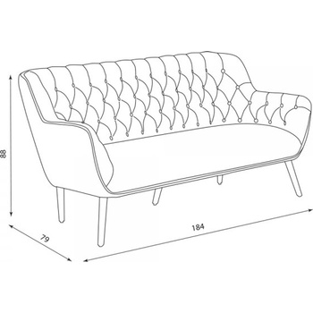 Image 1 of Диван тройка Boden дамаска кайсия