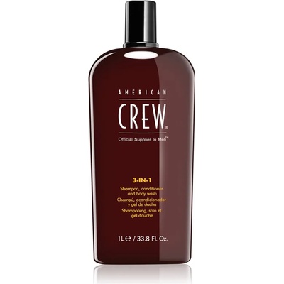 American Crew Hair & Body 3-IN-1 шампоан, балсам и душ гел 3 в 1 за мъже 1000ml