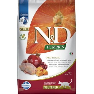 Farmina N&D GF Adult Cat Pumpkin Neutered Quail & Pomegranate 5 kg