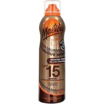 Malibu SPF15 Bronzing Oil with Coconut Spray sunscreen 175ml - Golden (White)
