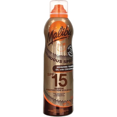 Malibu SPF15 Bronzing Oil with Coconut Spray sunscreen 175ml - Golden (White)