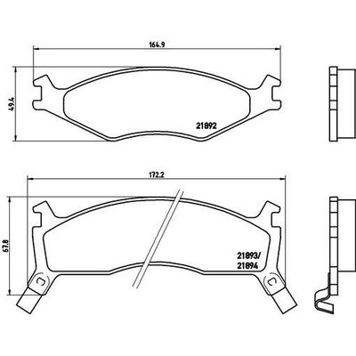 Sada brzdových platničiek kotúčovej brzdy BREMBO P 30 006