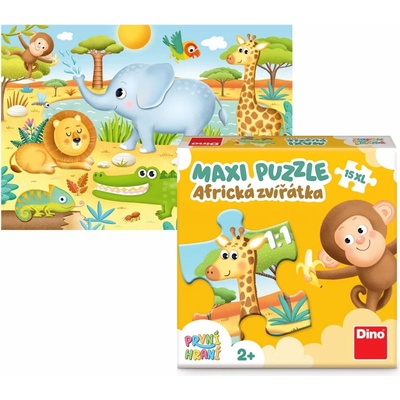DINO Africká zvířátka XL 15 dílků