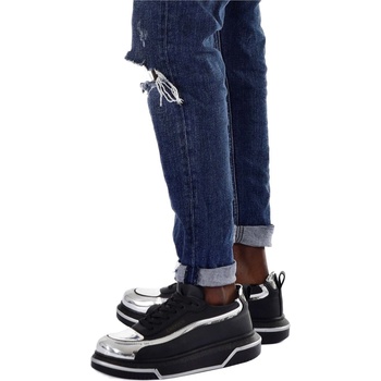 Chekich Унисекс обувки с връзки CH241 - Черни със Сребрист #365604 (365604_Черно)