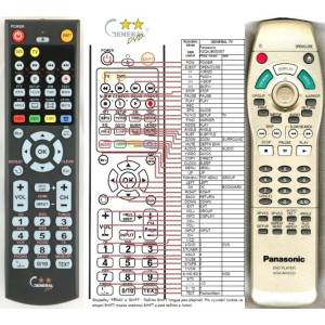 GENERAL PANASONIC N2QAJB000020 - съвместимо дистанционно управление на марката General (N2QAJB000020) Дистанционно