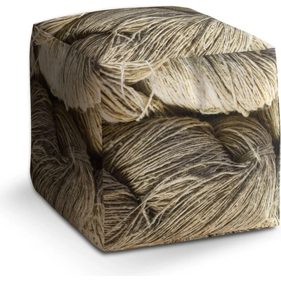 Sablio Taburet Cube Provázky: 40x40x40 cm