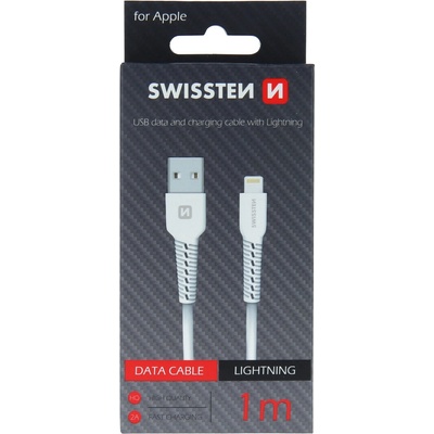 Swissten 71505541 dátový USB - LIGHTNING, 1m, bílý