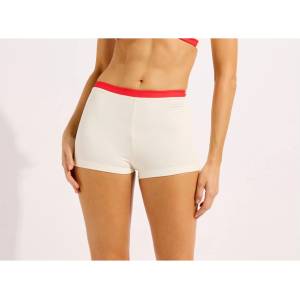 Seafolly Дамско бикини долнище Seafolly Band Wave Belted Boyleg Pant Bikini bottom - Ecru - размер 36 (EU) (150-6610-0213)