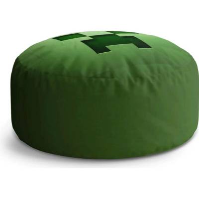 Sablio Taburet Circle Green Blocks: 38x48 cm