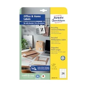 Avery-Zweckform Етикети рециклирани 70х36мм lr3475 10л