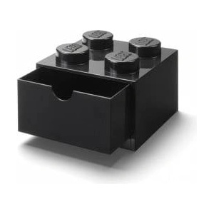 Roomba LEGO Schreibtischschublade 4 (schwarz, Noppen)