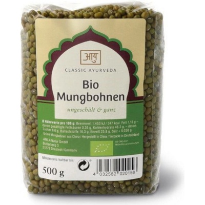Classic Ayurveda Bio Mungo fazole neloupané a celé 0,5 kg