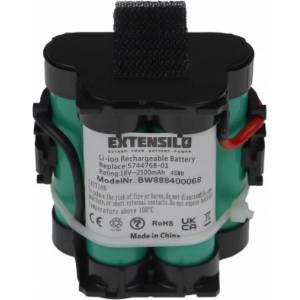 EXTENSILO Батерия за Gardena R38Li / R50Li / R70Li, 18 V, 2.5 Ah (888400068)