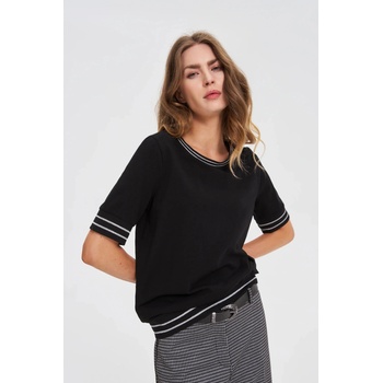Moodo Черен топ с контрастен кант Moodo Moodo | Cheren | ЖЕНИ | XS