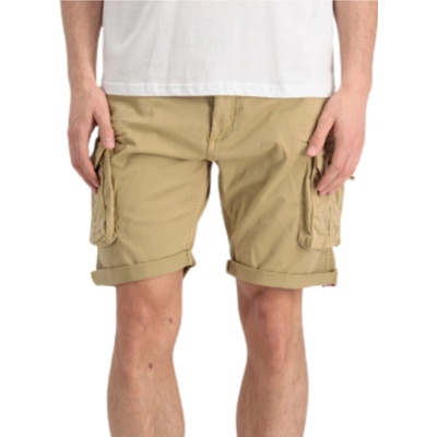 Alpha Industries pánske cargo šortky CREW SHORT sand hnedá piesková