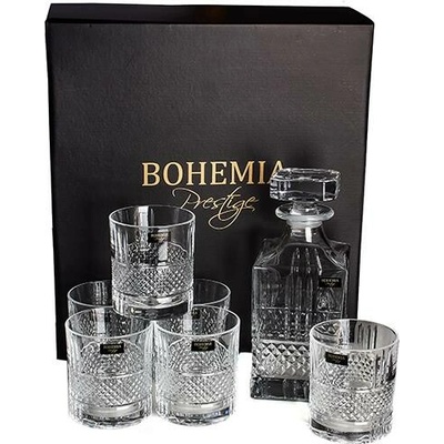 Whisky set karafa 0,85 l Bohemia Prestige Elegante + 6 sklenic 340 ml