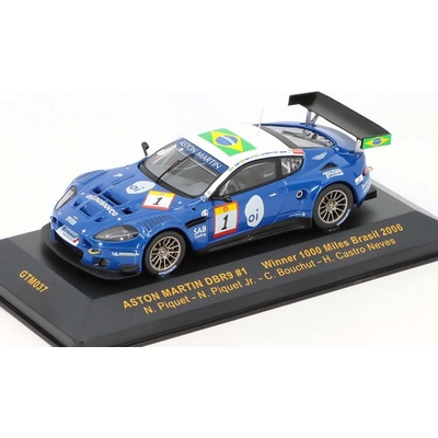 IXO Aston Martin DBR9 1 Winner 1000 Miles Brasil 2006 N. Piquet / N. Piquet Jr. / C. Bouchut / H. Castro NevesModels1:43