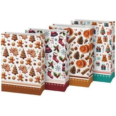 MFP sáček papírový vánoční KRAFT 3 26x36x12cm mix 5252804