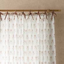 Biela záclona 140x183 cm Woodblock Floral – Pineapple Elephant