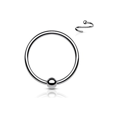 Šperky4U piercing kruh titan s kuličkou TIT1103-08082