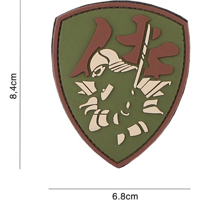 Gumová nášivka 101 Inc Samurai Shield - multicam