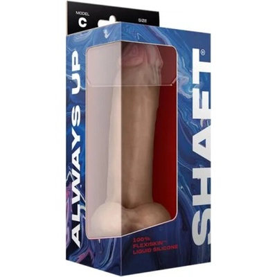 SHAFT MODEL A 9.5 INCH LIQUID SILICONE DONG WITH BALLS PINE