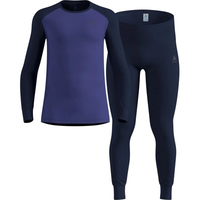 Odlo Мъжко синтетично термобельо Odlo Active Warm Special Set Synthetic base layer - Dark Sapphire / Skipper Blue (014-2550-0211)