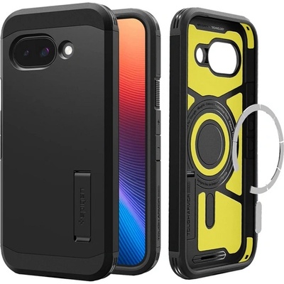 Spigen Google Pixel 9a SPIGEN TOUGH ARMOR MAG пластмасов протектор за телефон, удароустойчив, MagSafe, ЧЕРЕН (ACS09046)