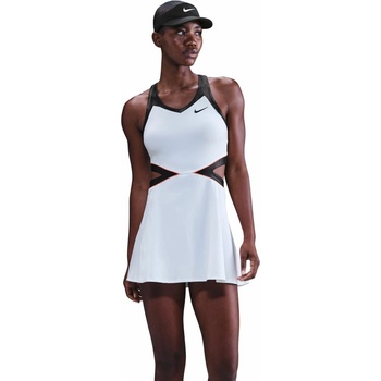 Nike Dámské tenisové šaty Court Slam Dri-Fit Tennis white/black/hot punch Bílý
