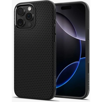 Spigen iPhone 16 Pro SPIGEN LIQUID AIR T Силиконов удароустойчив протектор за телефон, MagSafe, черен ACS09116 (ACS09116)