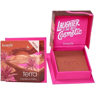 Benefit Terra Wanderful World Mini Púdrová lícenka Golden Brick Red 2,5 g