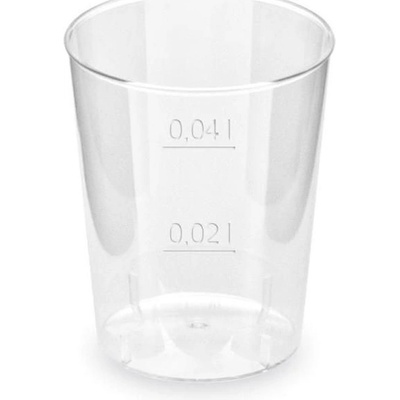 Economy Poháre plastové "kryštál" 40ml priehľadné