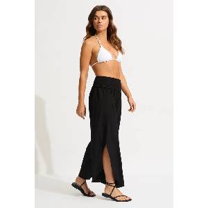 Seafolly панталон baggy дамски от вискоза Shirred Waist Wrap (53341.PA)
