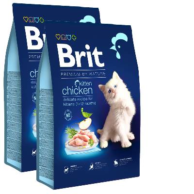 Brit Premium Cat by Nature Kitten Chicken 2 x 8 kg